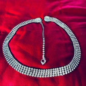 Designer 4 Row Rhinestone Chain Belt